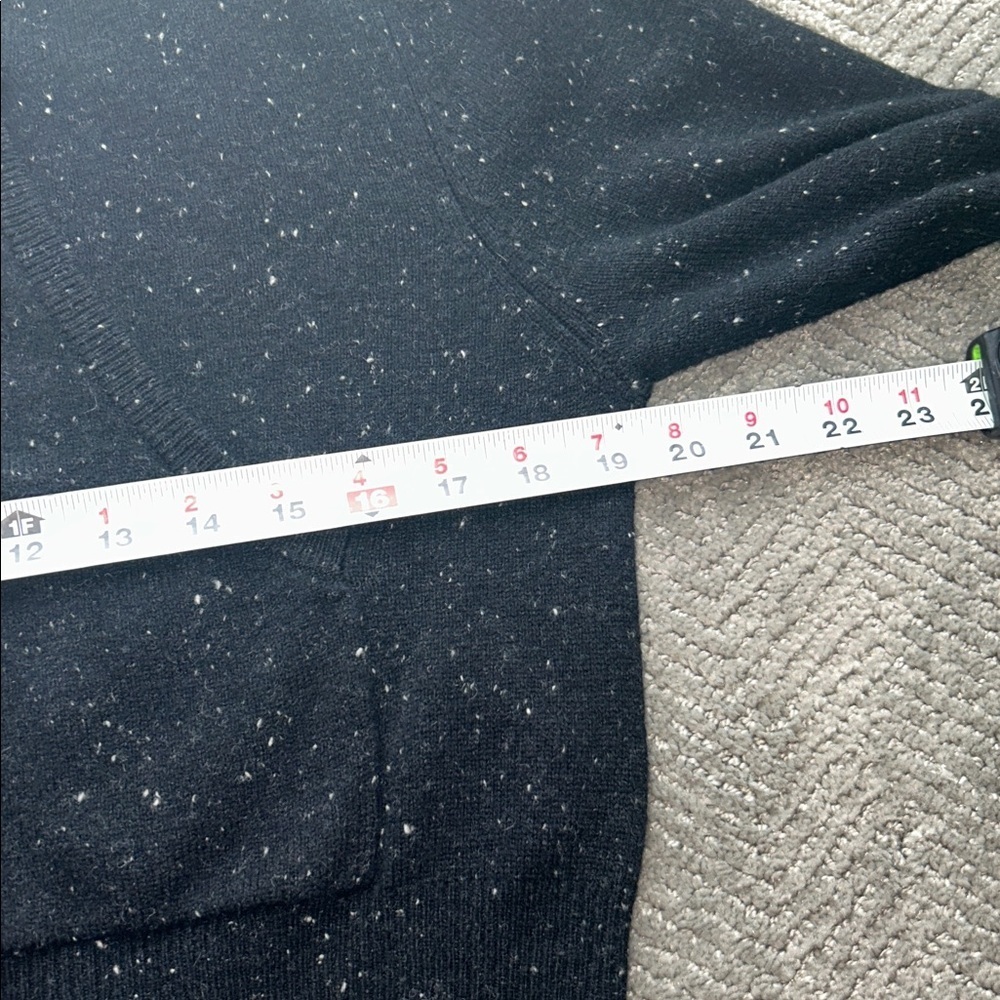 Crush Cashmere Rio Zip-Up Hoodie-100% Cashmere Black Cropped Sweater (Size XS) - Picture 9 of 13